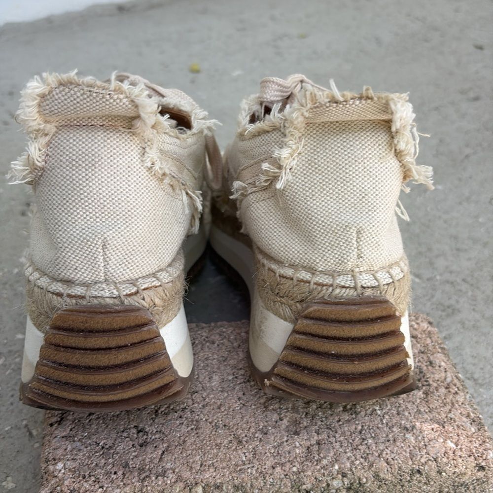 rag & bone Beige Frayed Espadrille Sneakers - Picture 5 of 8